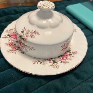 Royal Albert lavender rose butter dish EUC